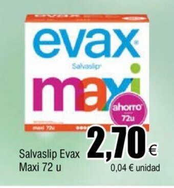FROIZ Salvaslip Evax Maxi 72u oferta