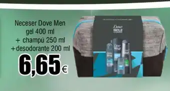 FROIZ Neceser Dove Men Gel 400ml + Champú 250ml + Desodorante 200ml oferta