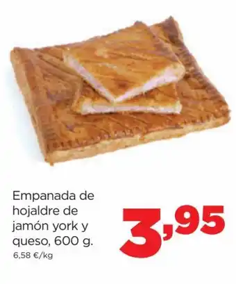Alimerka Empanada de Hojaldre de Jamón York Y Queso, 600g oferta