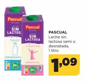 Alimerka Pascual Leche Sin Lactosa Semi o Desnatada, 1 Litro oferta