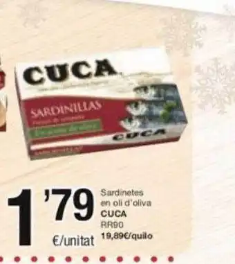 SPAR Fragadis Sardinetes en oli d'oliva cuca rr90 oferta