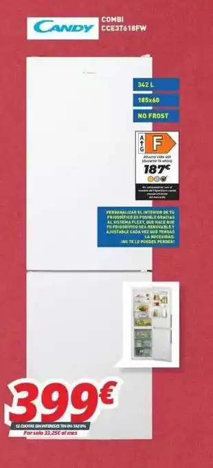 Mi electro Candy combi cce3t618fw oferta