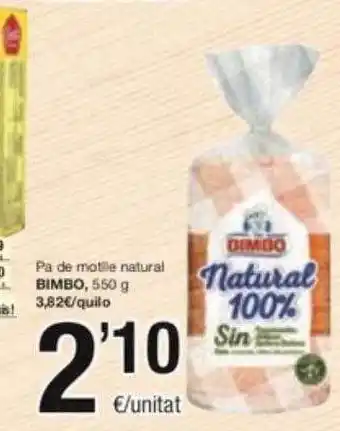 SPAR Fragadis Pa de motlle natural bimbo oferta