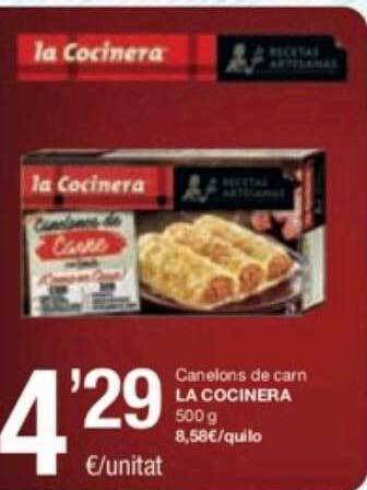 SPAR Fragadis Canelons de carn la cocinera oferta