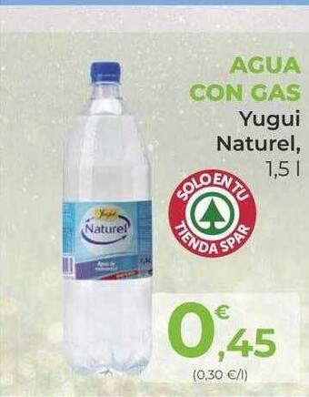 SPAR Gran Canaria Agua con gas yugui naturel oferta