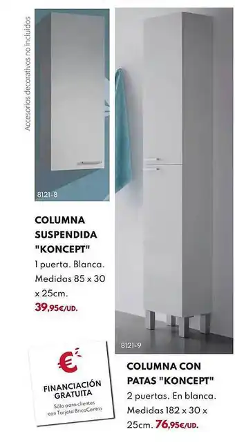 BricoCentro Columna suspendida oferta