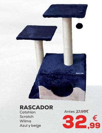 Kiwoko Rascador catshion scratch wilma azul y beige oferta
