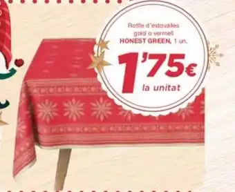 Rotlle d'estovalles gold o vermell honest green