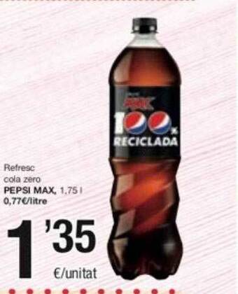 Refresc cola zero pepsi max