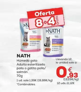 Kiwoko Nath húmedo gato adulto esterilizado pollo o gatito pollo-salmón oferta