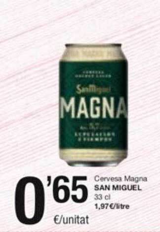 SPAR Fragadis Cervesa magna san miguel oferta