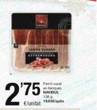 SPAR Fragadis Pernil curat en llenques navidul oferta