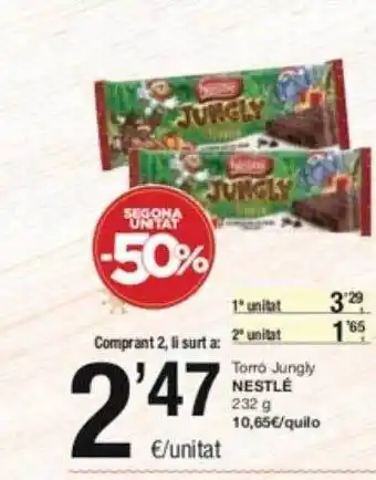 SPAR Fragadis Segona unitat -50% torró jungly nestlé oferta
