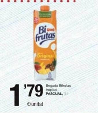 SPAR Fragadis Beguda bifrutas tropical pascual oferta
