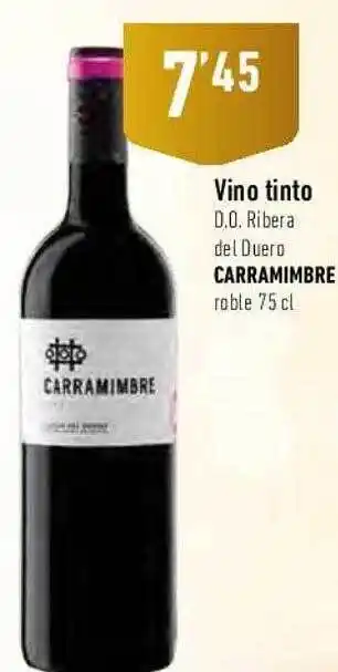 Supermercados Deza Vino tinto d.o ribera del duero carramimbre roble oferta