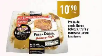 Supermercados Deza Presa de cerdo duroc boletus, trufa y manzana elpozo extratiernos oferta