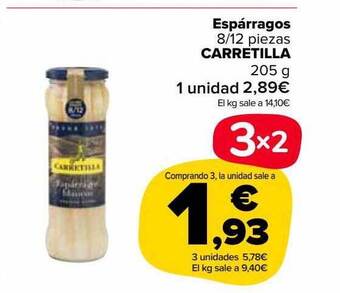 Carrefour Market Espárragos 8-12 piezas carretilla oferta