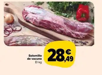 Carrefour Market Solomillo de vacuno el kg oferta
