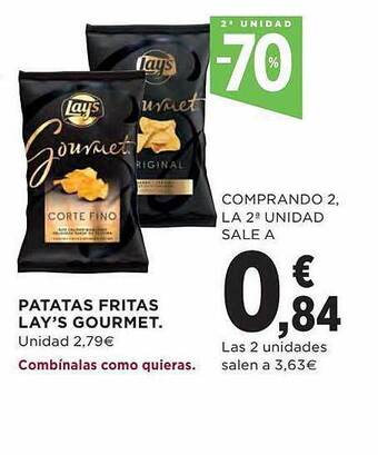 El Corte Inglés 2a unidad -70% patatas fritas lay's gourmet oferta