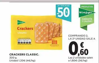El Corte Inglés 2a unidad -50% crackers classic oferta