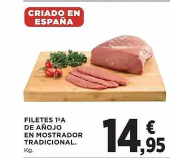 El Corte Inglés Filetes 1aa de añojo en mostrador tradicional oferta