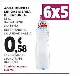 El Corte Inglés Agua mineral sin gas sierra de cazorla oferta