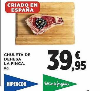 El Corte Inglés Chuleta de dehesa la finca oferta