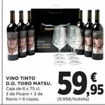 El Corte Inglés Vino tinto d.o. toro matsu oferta