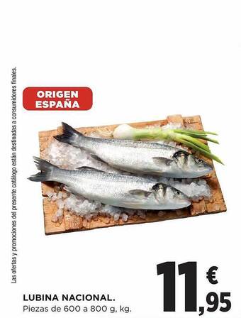El Corte Inglés Lubina nacional oferta