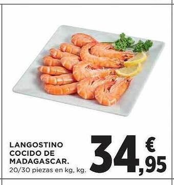 El Corte Inglés Langostino cocido de madagascar oferta