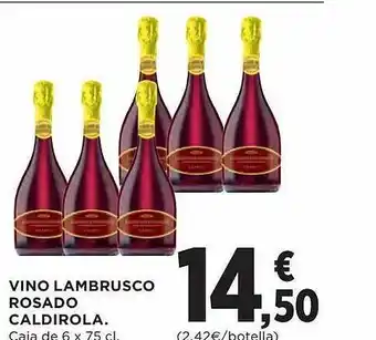 El Corte Inglés Vino lambrusco rosado caldirola oferta