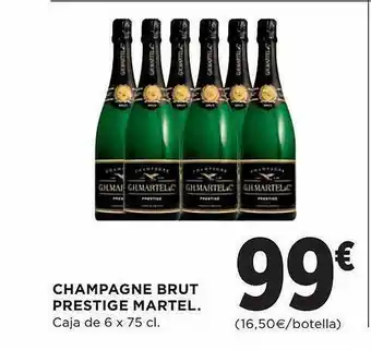El Corte Inglés Champagne brut prestige martel oferta