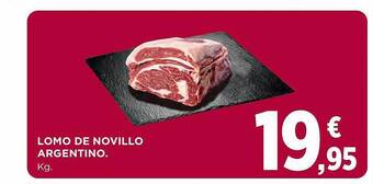El Corte Inglés Lomo de novillo argentino oferta