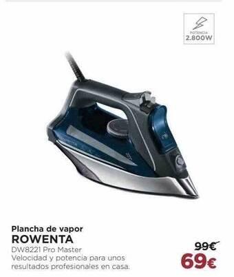El Corte Inglés Plancha de vapor rowenta oferta