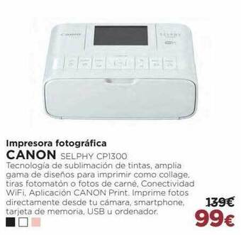 El Corte Inglés Impresora fotográfica canon oferta