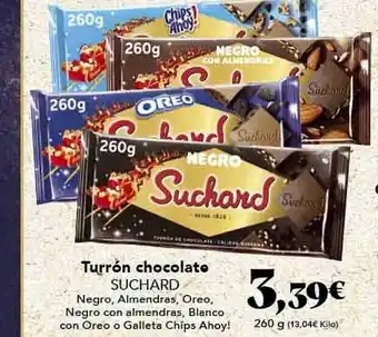 Gadis Turrón chocolate suchard oferta