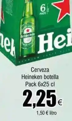 FROIZ Cerveza heineken botella pack 6 oferta