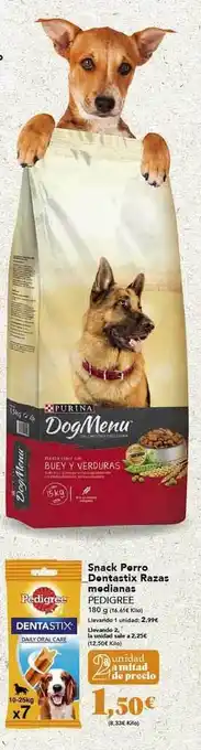 Gadis Snack perro dentastix razas medianas pedigree oferta