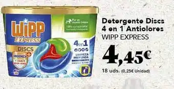 Gadis Detergente discs 4 en 1 antiolores wipp express oferta