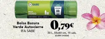 Gadis Bolsa basura verde autocierre ifa sabe oferta