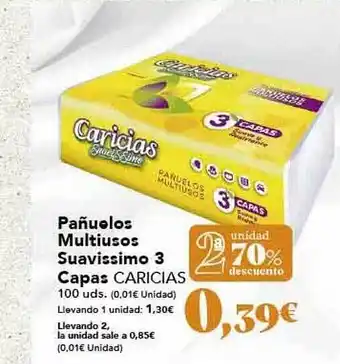 Gadis 2a unidad 70% descuento pañuelos multiusos suavissimo 3 capas caricias oferta