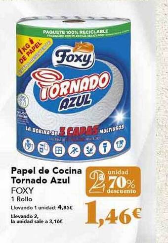 Gadis 2a unidad 70% descuento papel de cocina tornado azul foxy oferta