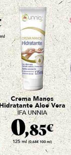 Gadis Crema manos hidratante aloe vera ifa unnia oferta