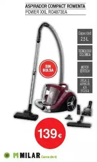 Milar Aspirador compact rowenta oferta