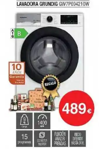 Milar Lavadora grundig gw7p694210w oferta