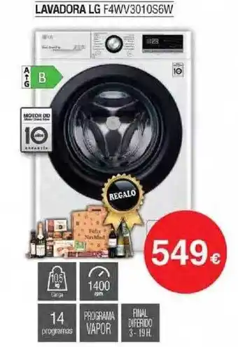 Milar Lavadora lg f4wv3010s6w oferta
