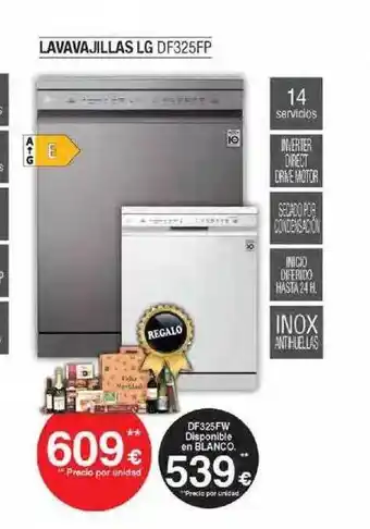 Milar Lavavajillas lg df325fp oferta