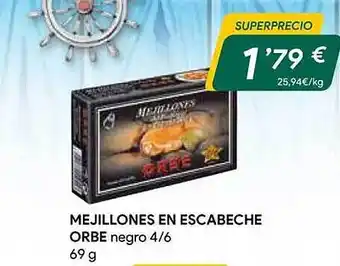 Masymas Mejillones en escabeche orbe negro 4 6 oferta