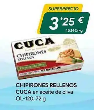 Masymas Chipirones rellenos cuca en aceite de oliva oferta