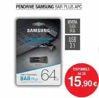 Milar Pendrive samsung bar plus apc oferta
